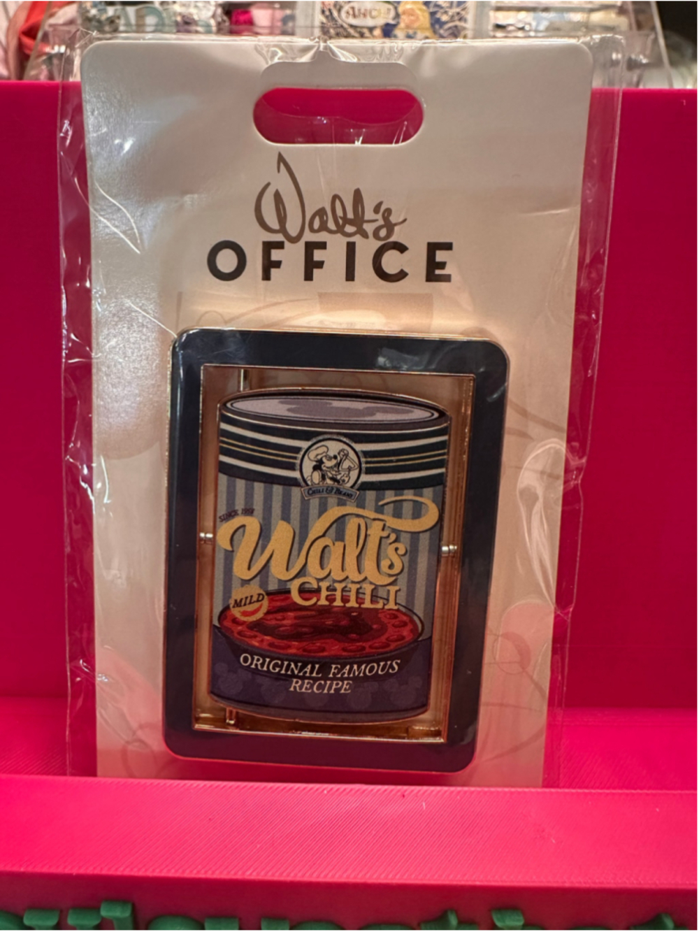 Disney D23 Expo Walt's Office Archives Walt's Chili Recipe Spinner Frame Pin New